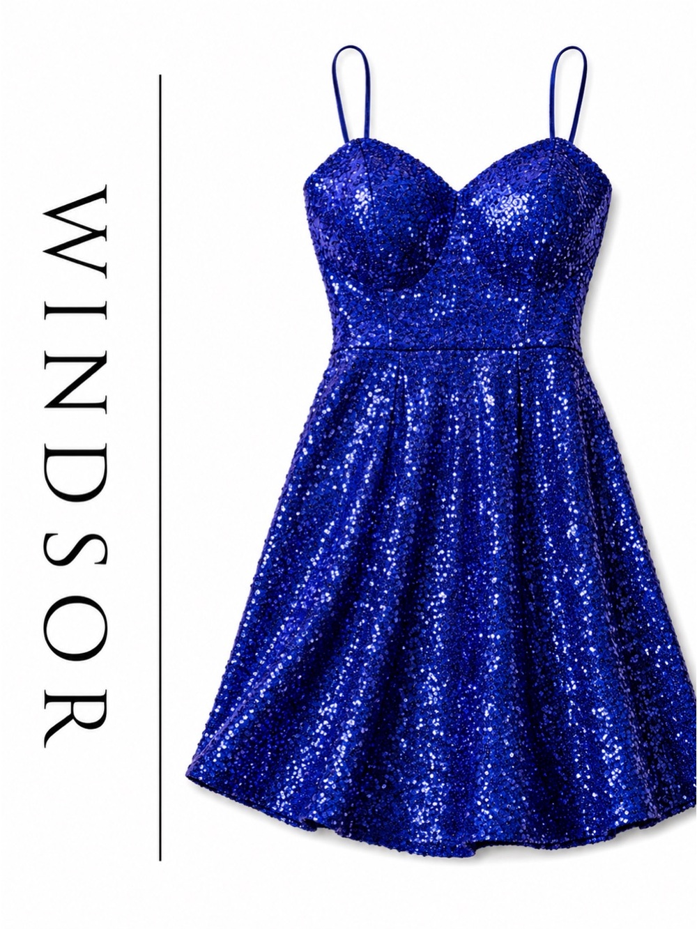 Windsor Blue Sequin Mini Dress NWT Small Cocktail Party Holiday
